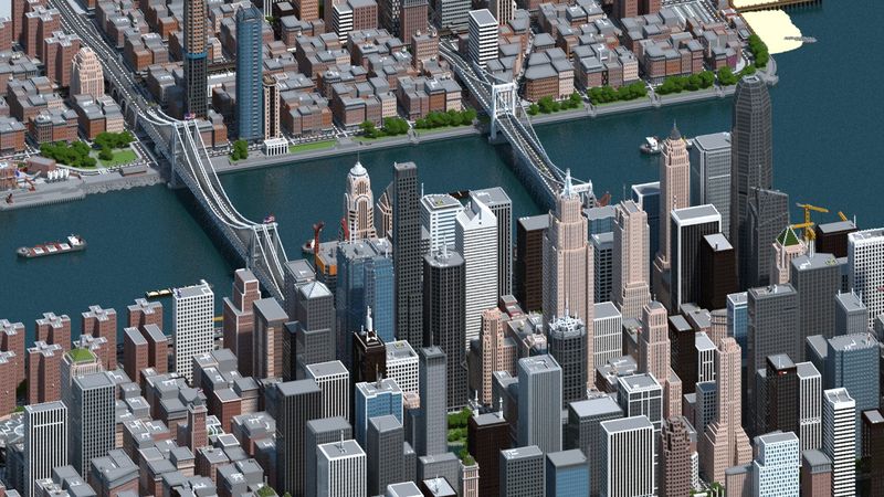 耗時三年 Minecraft 玩家一人打造超大紐約都市 空拍照宛如 大都會 天際 4gamers