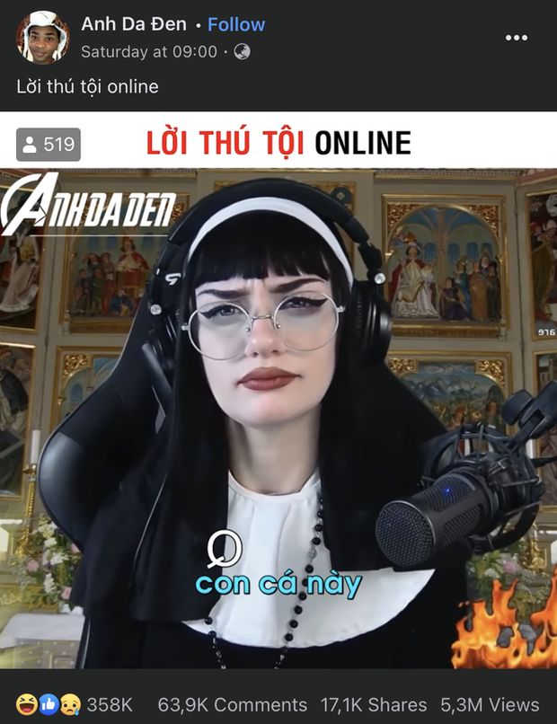 Video con cá - Anh Da Đen của streamer sơ Niki