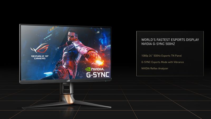NVIDIA ASUS ROG 500Hz G-Sync Gaming Monitor