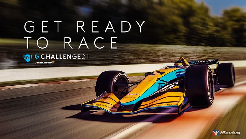 圖說02：Logitech 旗下電競品牌 Logitech G與賽車界及汽車領域專家 McLaren麥拉倫聯手舉辦2021 Logitech G McLaren G Challenge邁入第四年，在全球玩家與賽車好手摩拳擦掌中，已全面展開線上預賽。