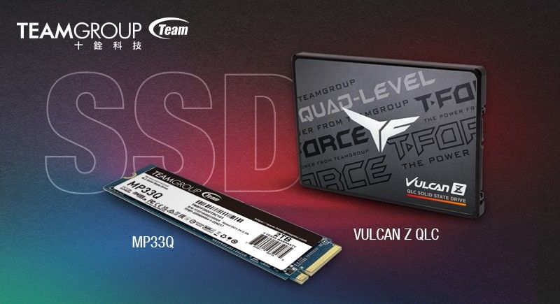 十銓科技發表TEAMGROUP MP33Q M.2 PCIe SSD 及 T-FORCE VULCAN Z QLC SSD 固態硬碟