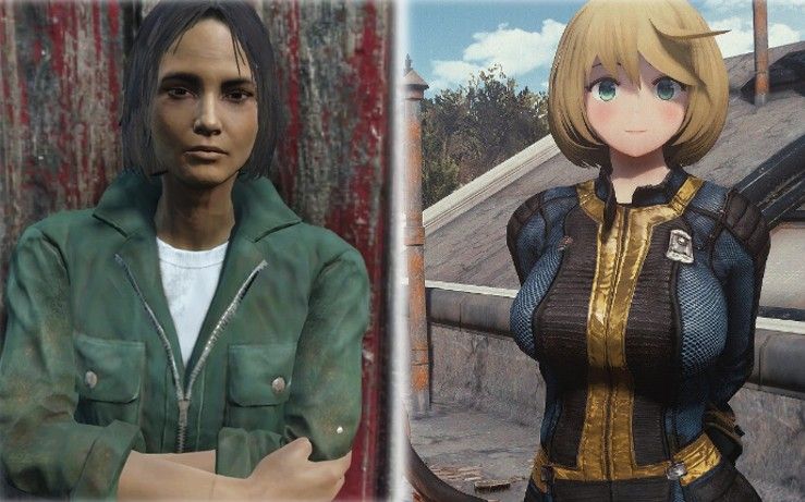 看不下去 fallout 4 大嬸臉 日玩家為愛模改npc變成動漫美少女 4gamers