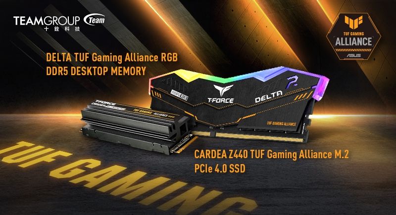 十銓科技與華碩TUF Gaming Alliance強勢聯名推出的DDR5電競記憶體與M.2固態硬碟 剽悍上市