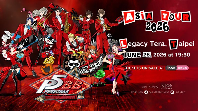 圖1.《女神異聞錄 5》爵士大樂隊音樂會 台北站宣佈演出日為2026年06月26日 _凡事策劃提供