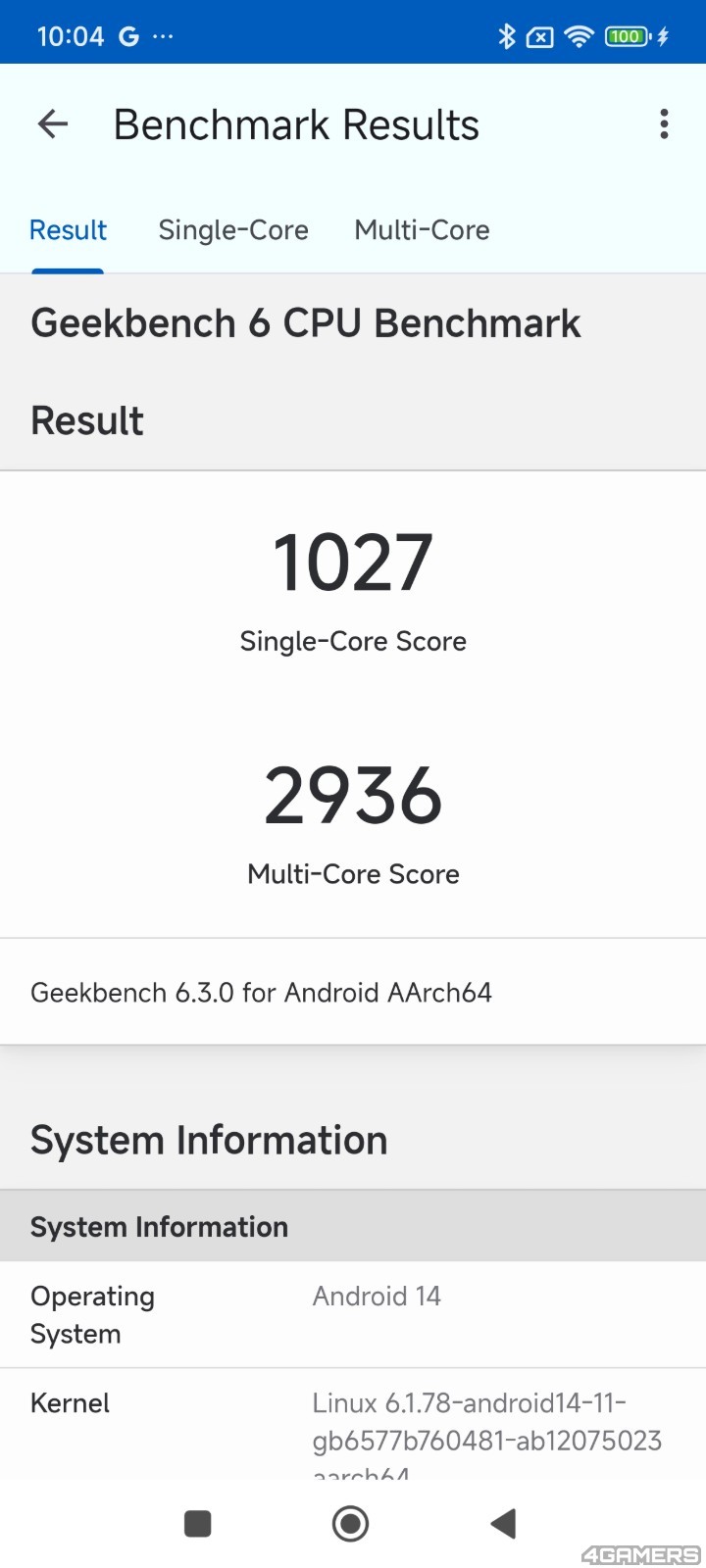 Geekbench 6 CPU