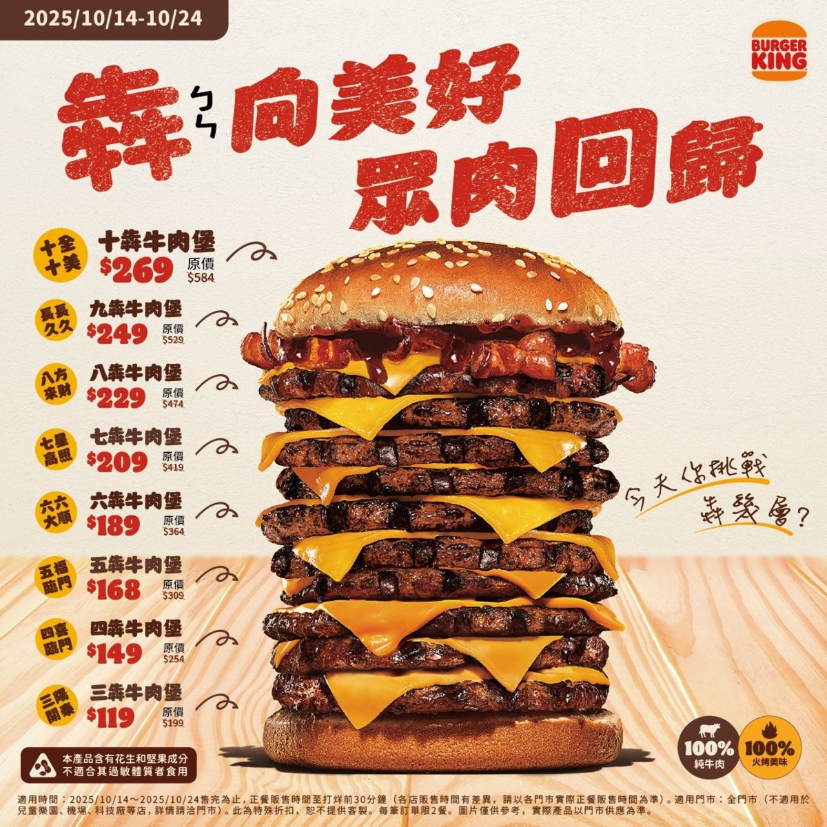 漢堡王-十層牛肉霸氣回歸！犇牛堡限時開賣 大家會想挑戰看看嗎? | 4Gamers