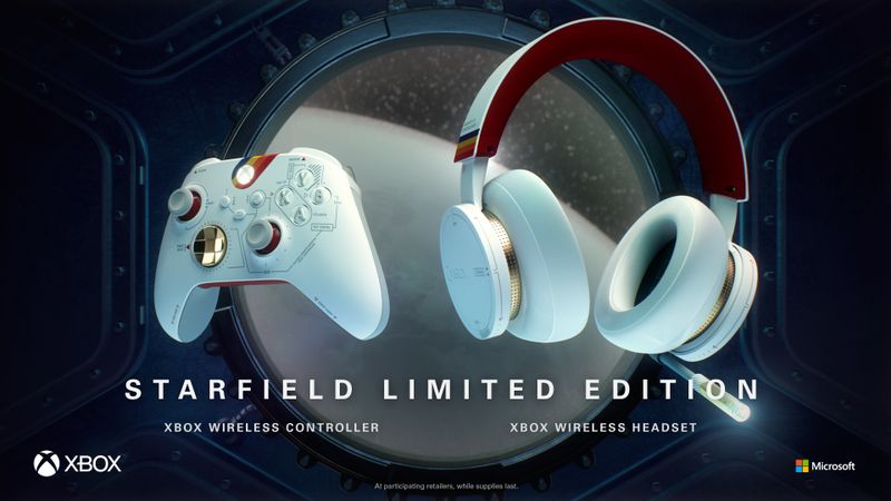 Starfield Limited Ed Xbox wireless ctrl and headset 16x9 text