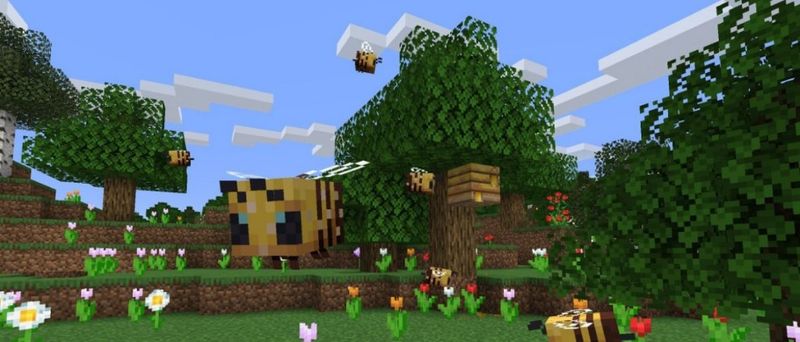 Minecraft 有蜜蜂了 牠長得方方的 而且你還能騎在蜜蜂上 4gamers